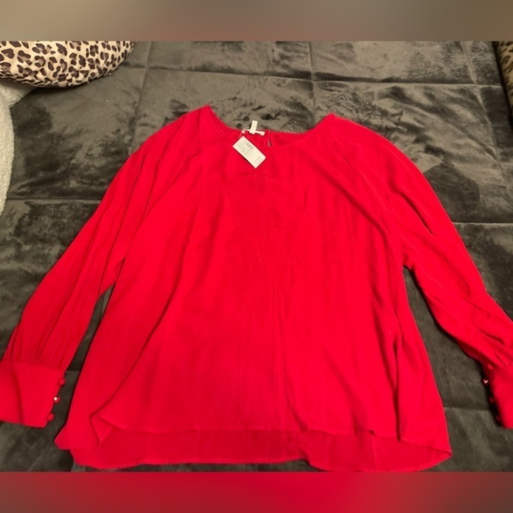 NWT Maurices Scarlet Long Sleeve Blouse